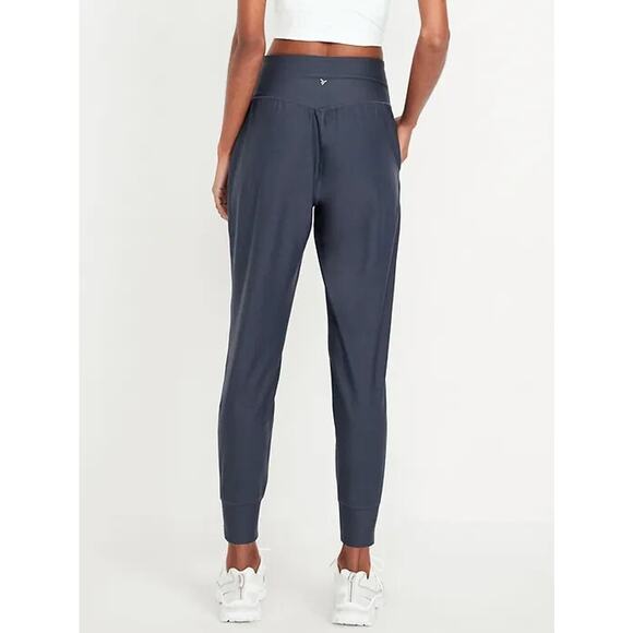 Old Navy Active Powersoft Pocket Joggers Sz Small High-Rise Go-Dry Dusk Navy - Picture 2 of 7
